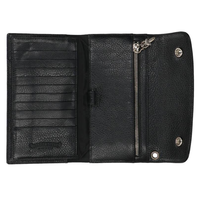 Chrome Hearts WAVE Cross Ball Wallet Black Size ONE SIZE