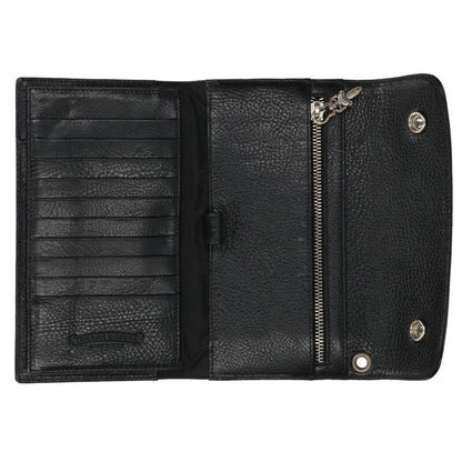 Chrome Hearts WAVE Cross Ball Wallet Black Size ONE SIZE