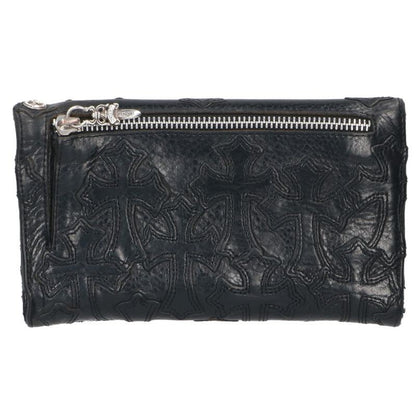 Chrome Hearts Wave Cross Patch Leather Wallet