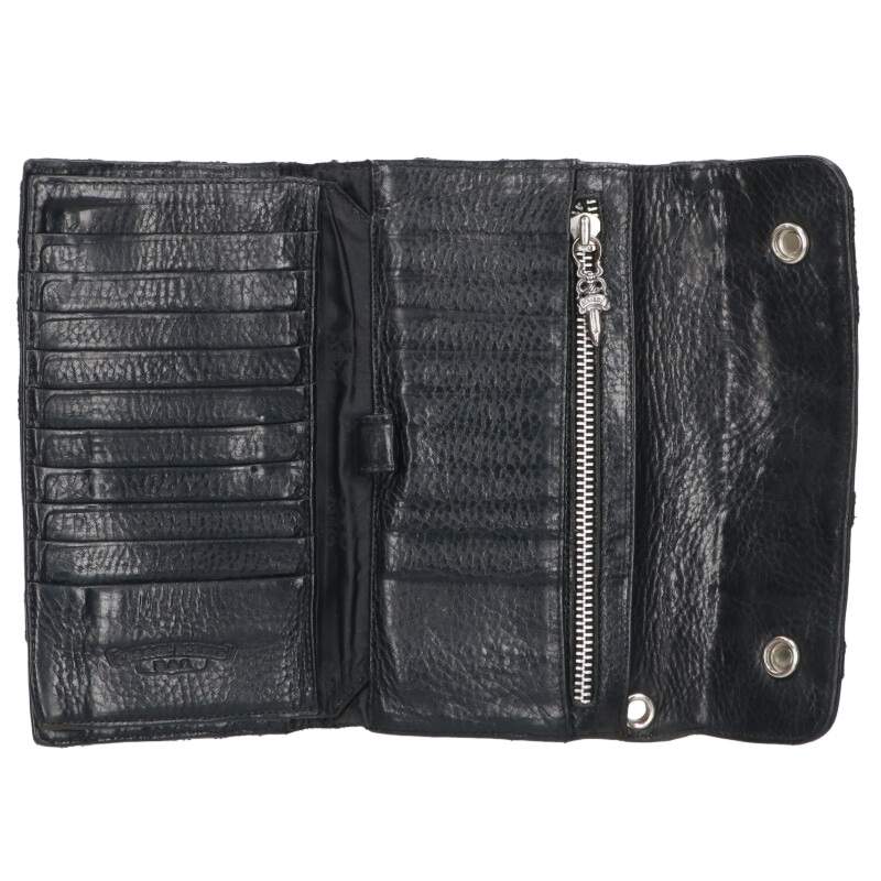 Chrome Hearts Wave Cross Patch Leather Wallet