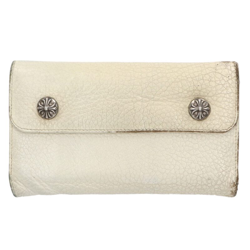 Chrome Hearts WAVE Cross Ball Leather Wallet Size ONE SIZE
