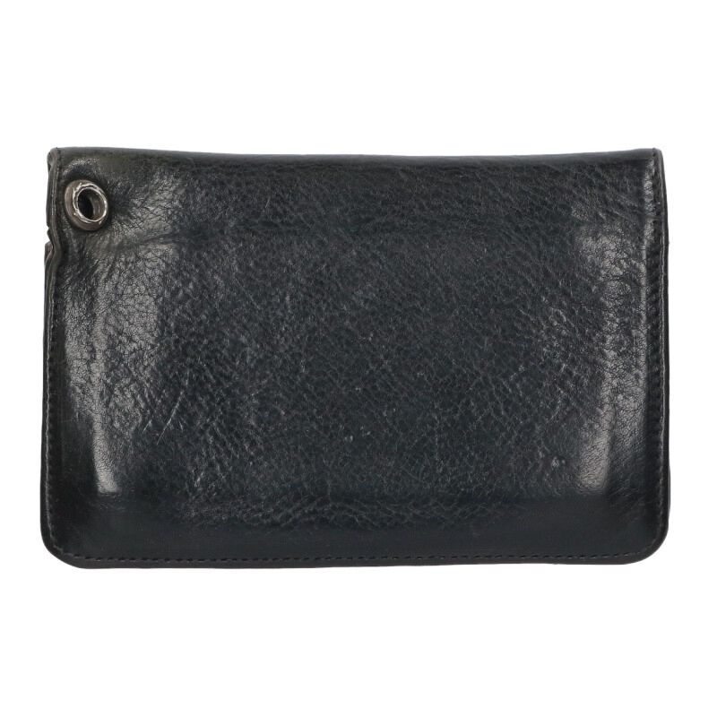 Chrome Hearts 2ZIP Cross Button Leather Wallet Size ONE SIZE