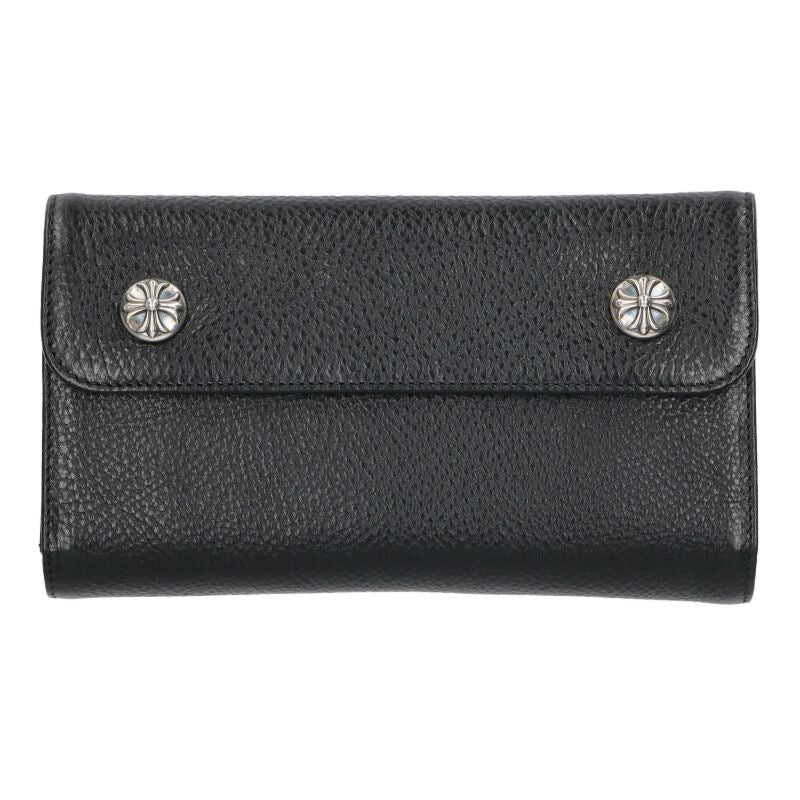 Chrome Hearts WAVE Cross Ball Leather Wallet Size ONE SIZE