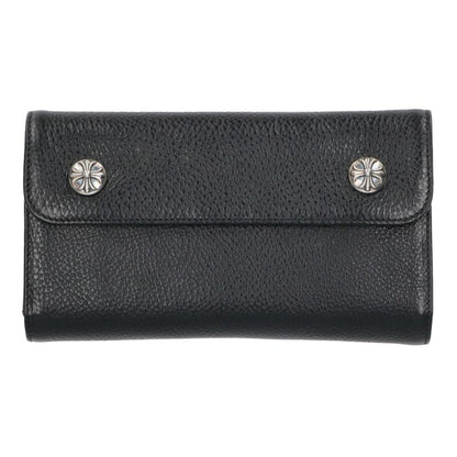 Chrome Hearts WAVE Cross Ball Leather Wallet Size ONE SIZE