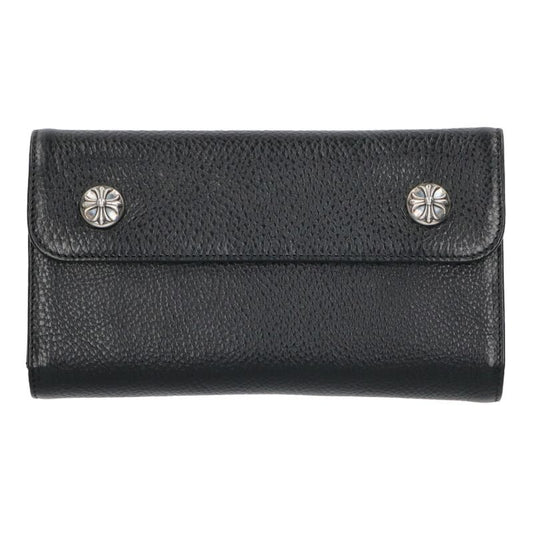 Chrome Hearts WAVE Cross Ball Leather Wallet Size ONE SIZE