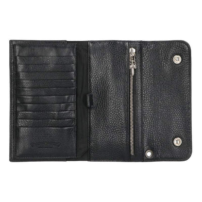 Chrome Hearts WAVE Cross Ball Leather Wallet Size ONE SIZE