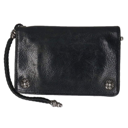 Chrome Hearts 2ZIP STRAP Cross Ball Leather Size ONE SIZE