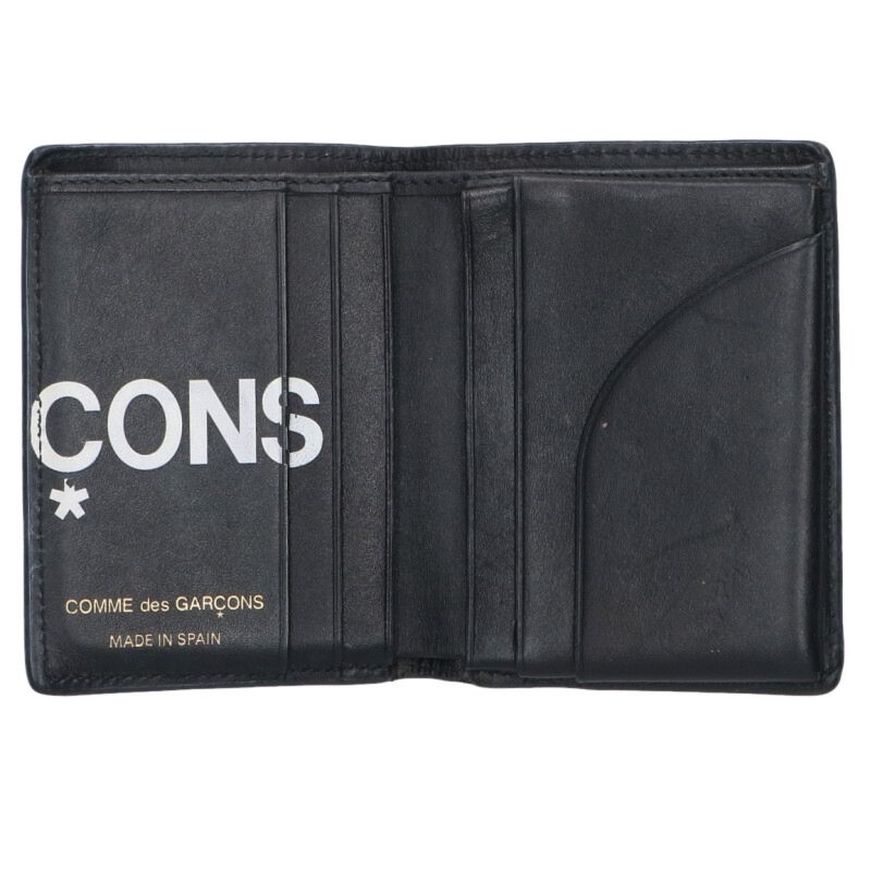 COMME des GARCONS Logo Bi-Fold Wallet Black Size ONE SIZE