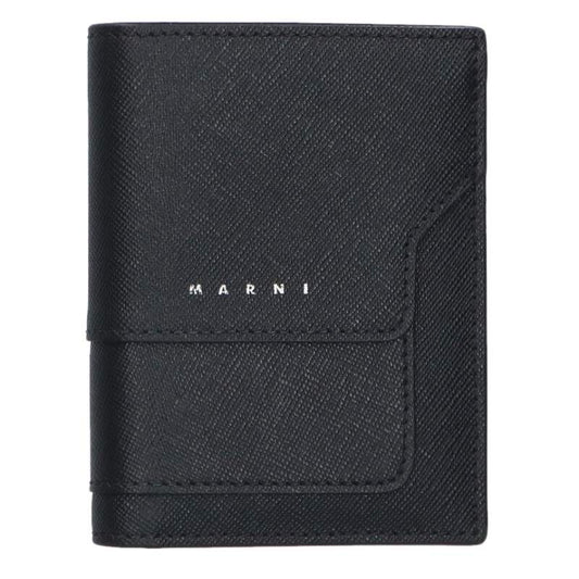 MARNI 21AW Saffiano Calf Bi-Fold Wallet Black Size ONE SIZE