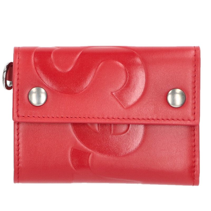SUPREME 25SS Leather Chain Wallet Red/Silver Size ONE SIZE