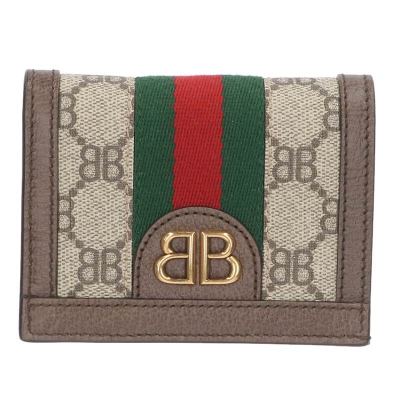 BALENCIAGA x Gucci GG Supreme Bi-fold Wallet Size ONE SIZE