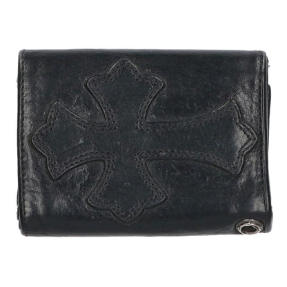 Chrome Hearts 3FOLD Cross Patch Button Wallet Size ONE SIZE