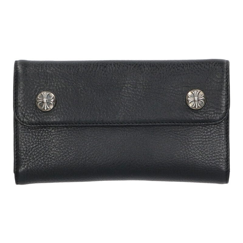 Chrome Hearts WAVE Cross Ball Leather Wallet Size ONE SIZE