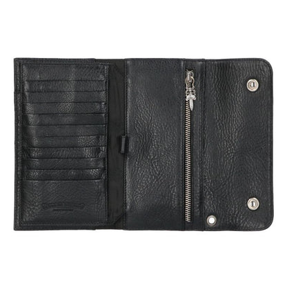 Chrome Hearts WAVE Cross Ball Leather Wallet Size ONE SIZE