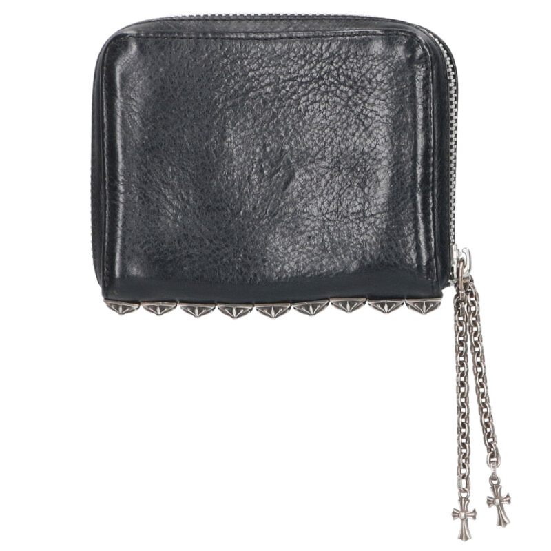 Chrome Hearts 3 Side Zip Pyramid Studs Leather Size ONE SIZE
