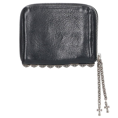 Chrome Hearts 3 Side Zip Pyramid Studs Leather Size ONE SIZE