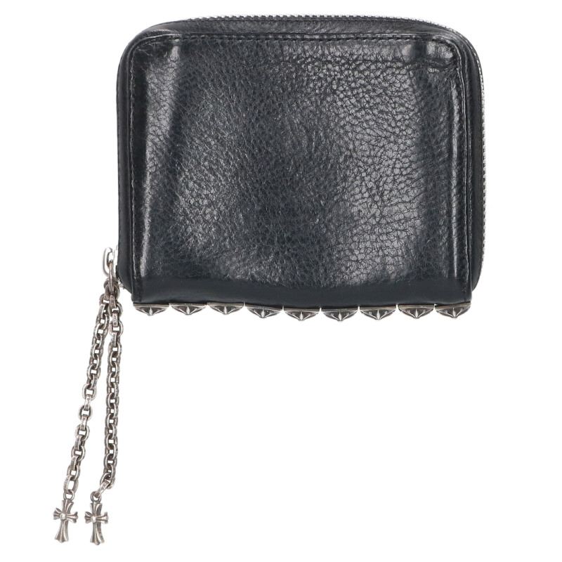 Chrome Hearts 3 Side Zip Pyramid Studs Leather Size ONE SIZE