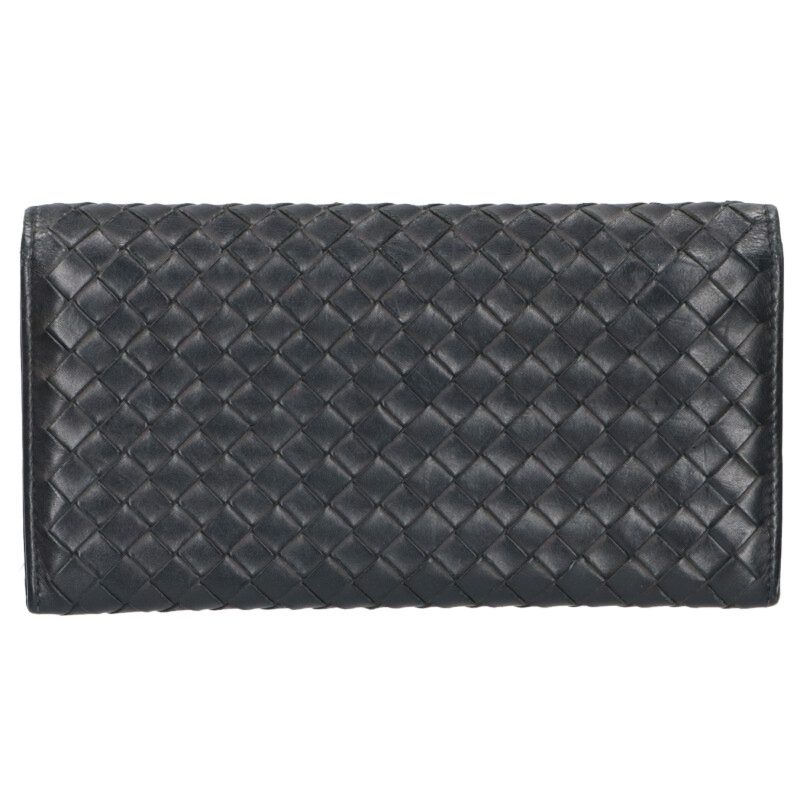 BOTTEGA VENETA Intrecciato Leather Long Wallet Size ONE SIZE