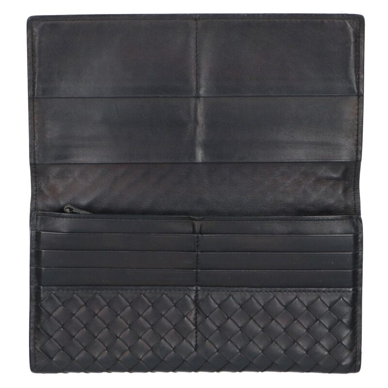 BOTTEGA VENETA Intrecciato Leather Long Wallet Size ONE SIZE