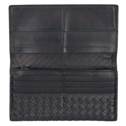 BOTTEGA VENETA Intrecciato Leather Long Wallet Size ONE SIZE