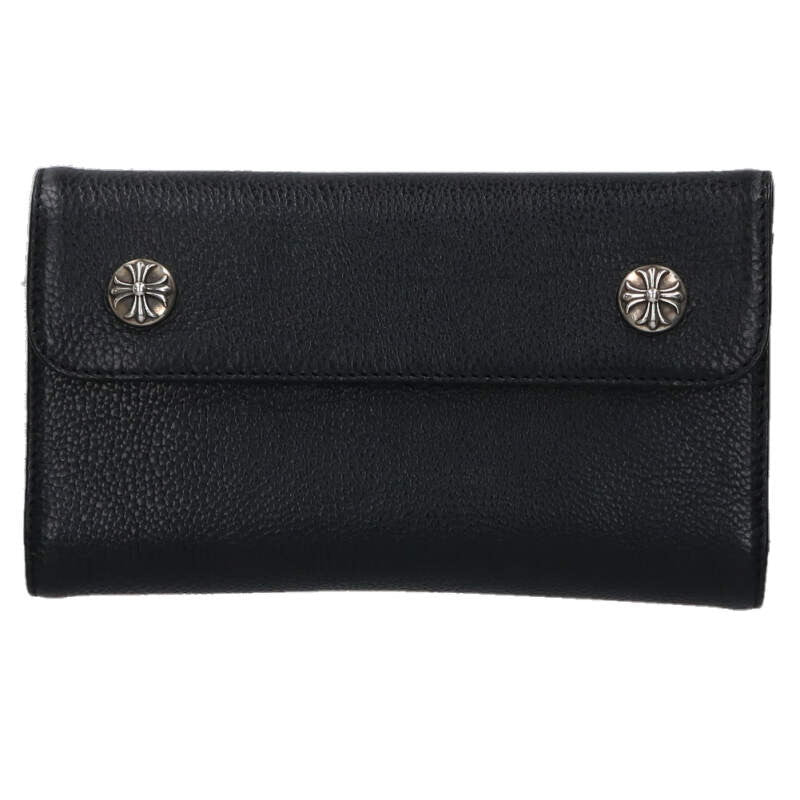 Chrome Hearts WAVE Cross Ball Button Leather Size ONE SIZE