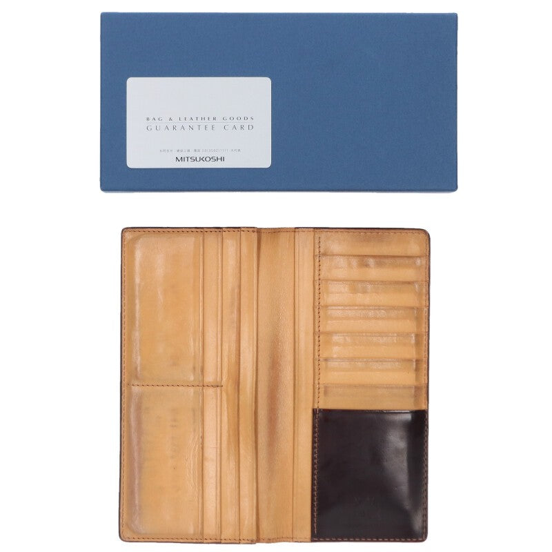 OHBA SEIHO Cordovan Bi-Fold Long Wallet Brown Size ONE SIZE