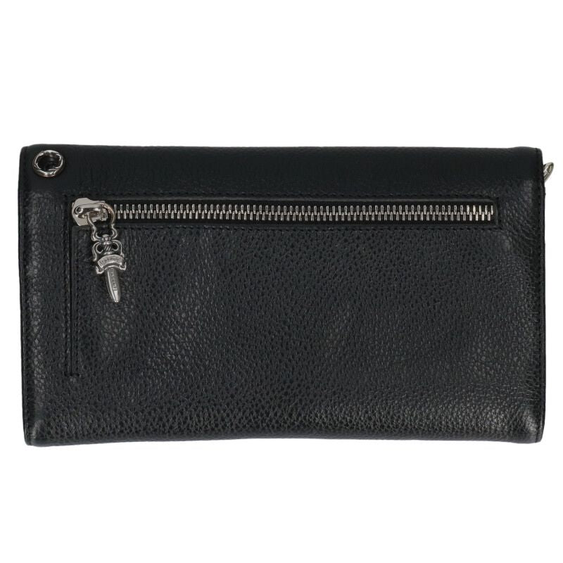 Chrome Hearts WAVE Cross Ball Leather Wallet Size ONE SIZE