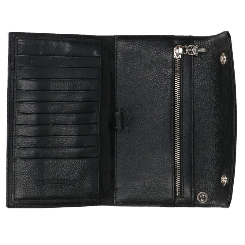 Chrome Hearts WAVE Cross Ball Leather Wallet Size ONE SIZE