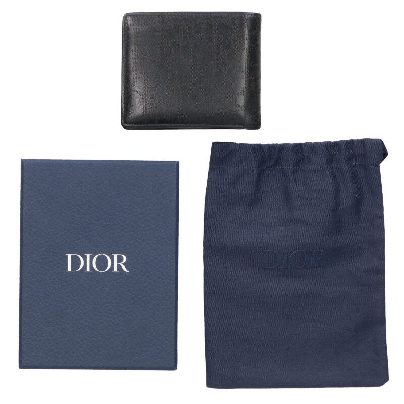 DIOR Perforated Oblique Bi-Fold Leather Wallet Size ONE SIZE