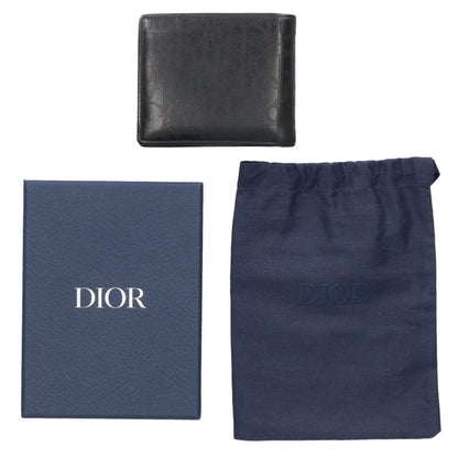 DIOR Perforated Oblique Bi-Fold Leather Wallet Size ONE SIZE