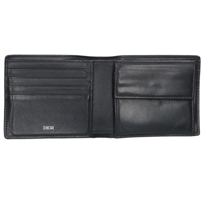 DIOR Perforated Oblique Bi-Fold Leather Wallet Size ONE SIZE