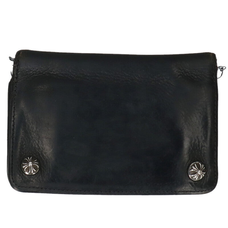 Chrome Hearts 2-Zip Cross Ball Leather Wallet Size ONE SIZE