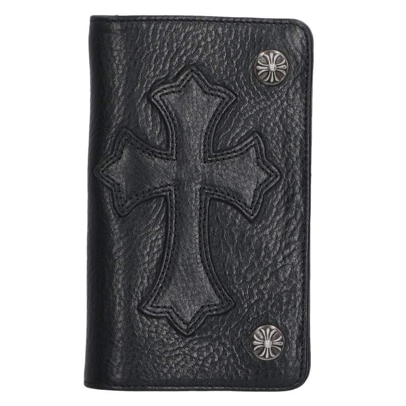 Chrome Hearts 1ZIP Cross Patch Leather Wallet Size ONE SIZE