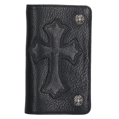 Chrome Hearts 1ZIP Cross Patch Leather Wallet Size ONE SIZE