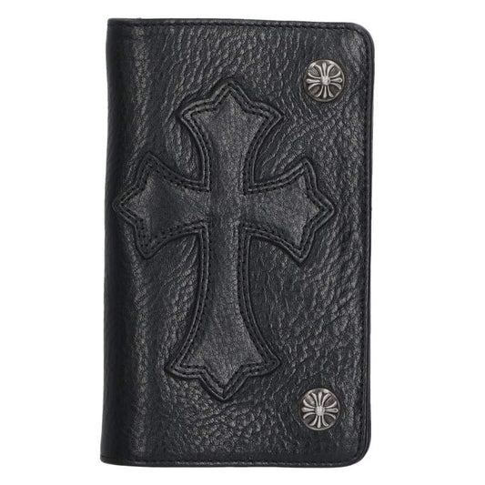 Chrome Hearts 1ZIP Cross Patch Leather Wallet Size ONE SIZE