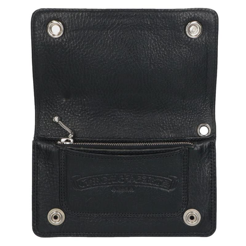 Chrome Hearts 1ZIP Cross Patch Leather Wallet Size ONE SIZE