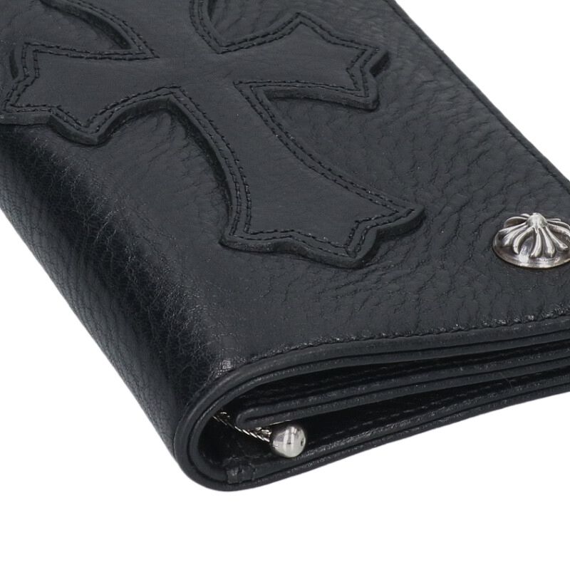 Chrome Hearts 1ZIP Cross Patch Leather Wallet Size ONE SIZE
