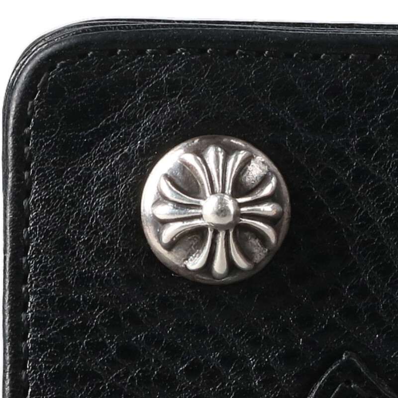 Chrome Hearts 1ZIP Cross Patch Leather Wallet Size ONE SIZE