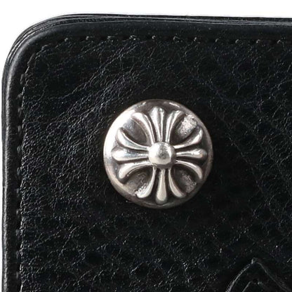Chrome Hearts 1ZIP Cross Patch Leather Wallet Size ONE SIZE