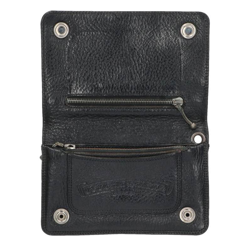 Chrome Hearts 2ZIP Cross Ball Button Leather Size ONE Multi