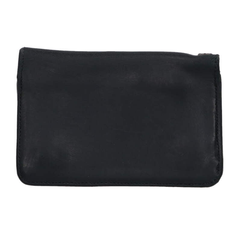 Chrome Hearts 2ZIP Heart Button Leather Wallet