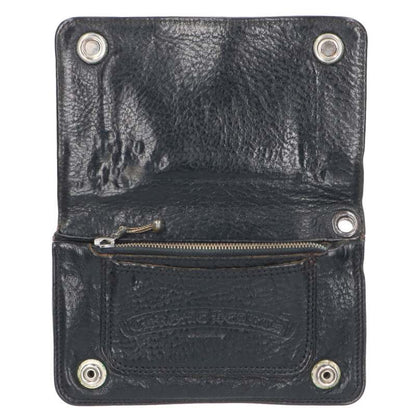 Chrome Hearts 1ZIP Cross Button Leather Wallet Size ONE SIZE