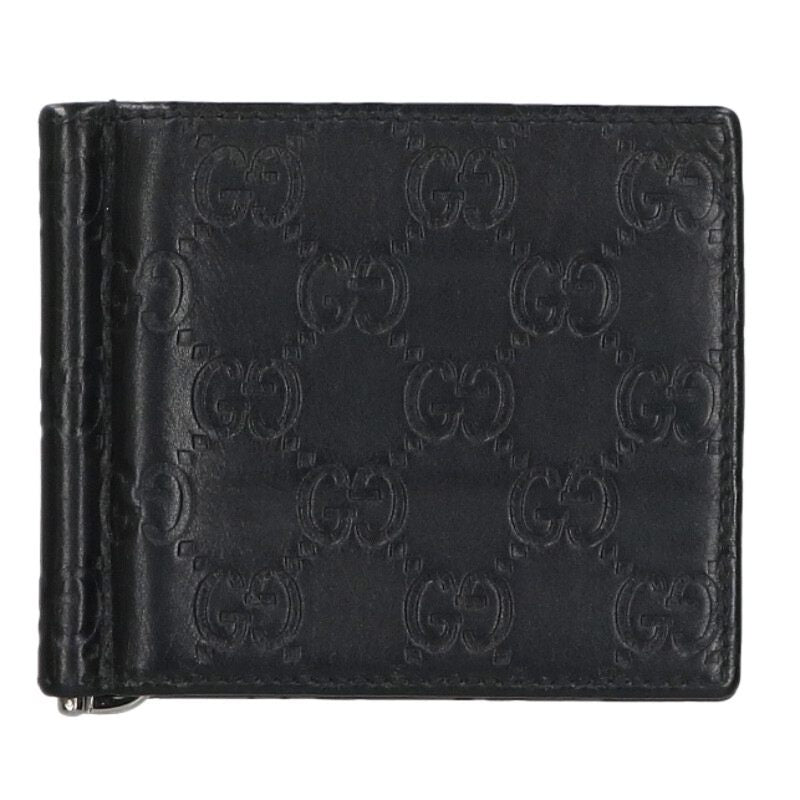 GUCCI GG Logo Embossed Bi-fold Money Clip Size ONE SIZE