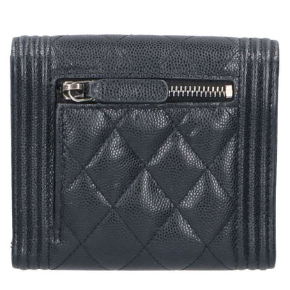 CHANEL Boy Chanel Caviar Leather Wallet Size ONE SIZE