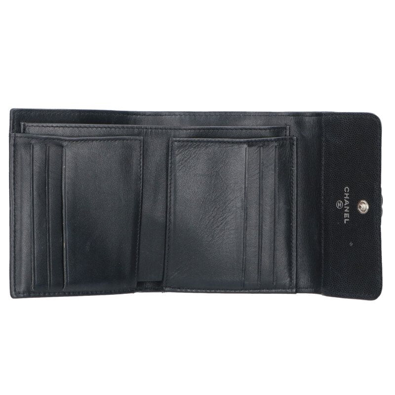 CHANEL Boy Chanel Caviar Leather Wallet Size ONE SIZE