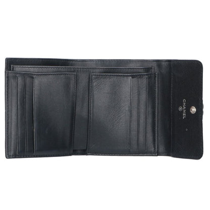 CHANEL Boy Chanel Caviar Leather Wallet Size ONE SIZE