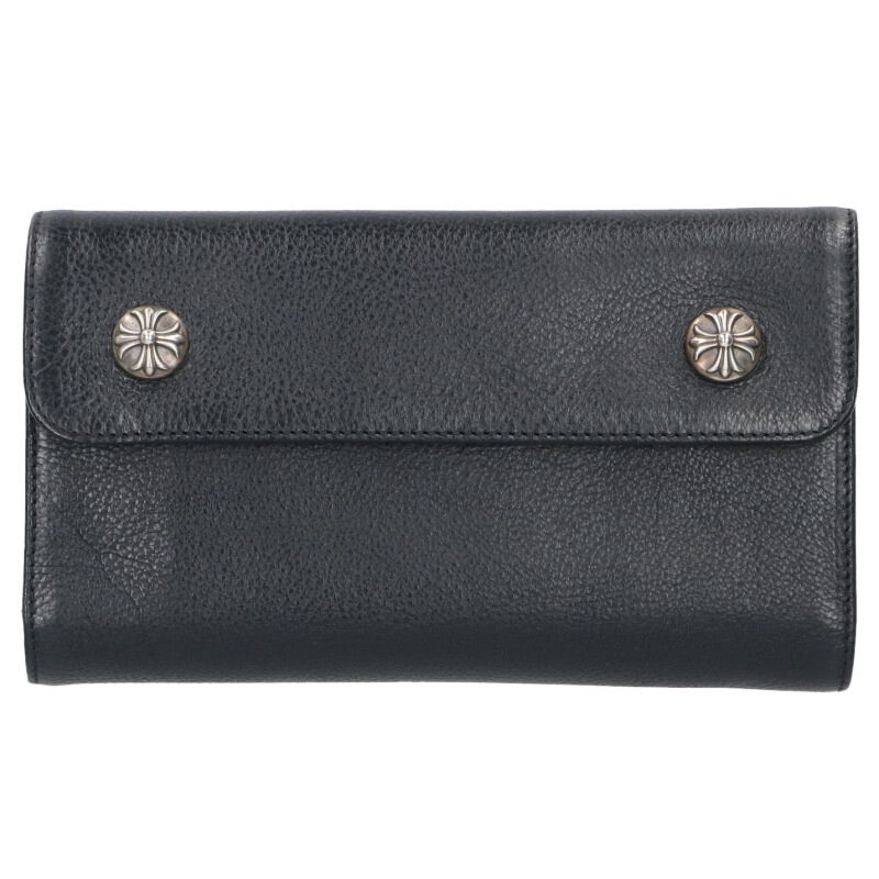 Chrome Hearts WAVE Cross Ball Button Leather Size ONE SIZE