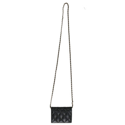 CHANEL Coco Mark Caviar Skin Chain Wallet Size ONE Multi