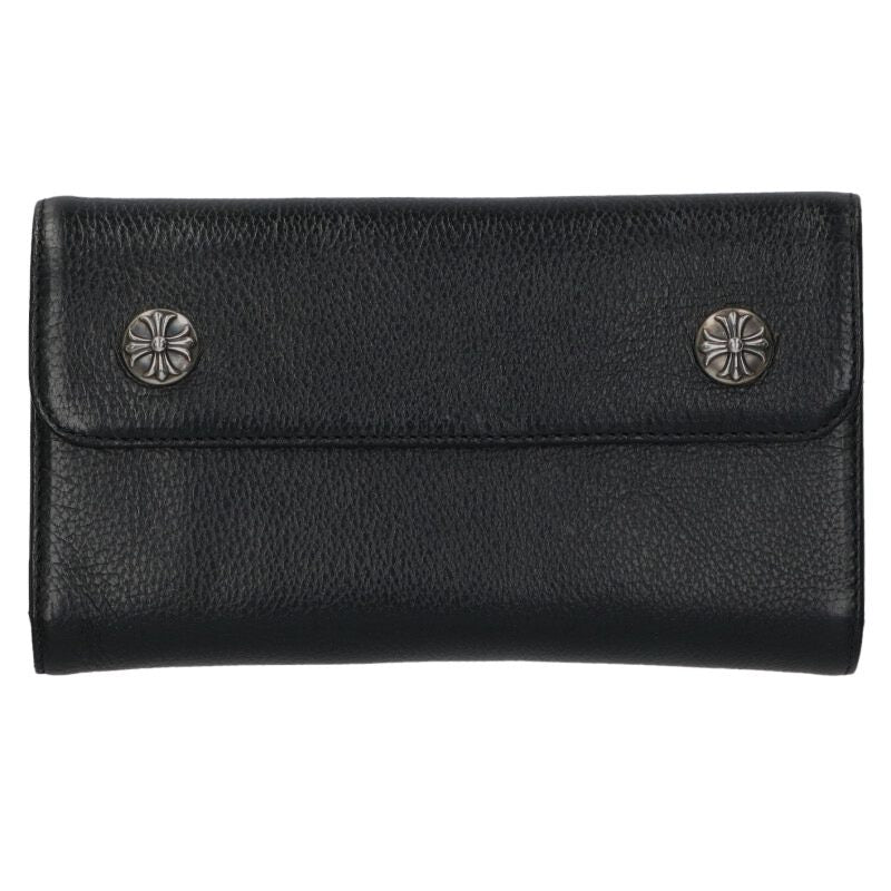 Chrome Hearts Wave Cross Ball Leather Wallet Size ONE SIZE