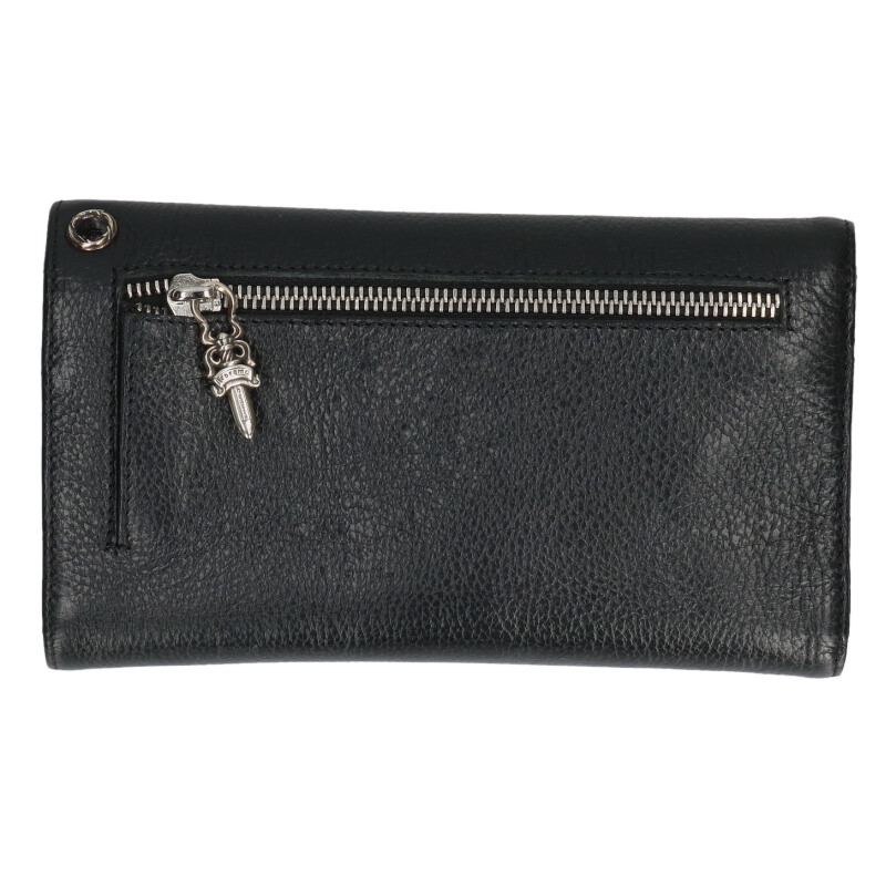Chrome Hearts Wave Cross Ball Leather Wallet Size ONE SIZE